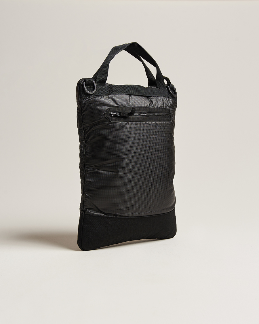 Herre |  | Stone Island | Garment Dyed Mussola Gommata Canvas Tote Black