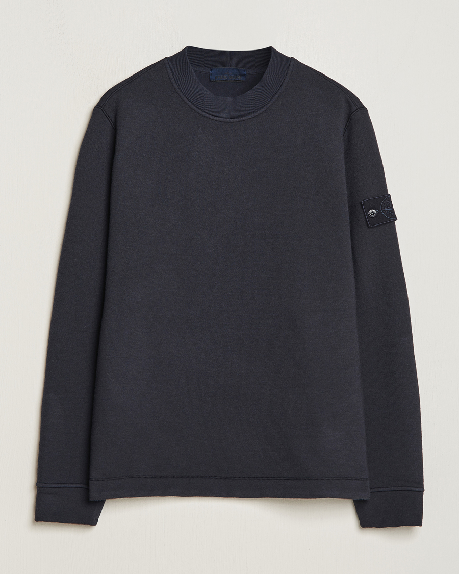 Herre | Gensere | Stone Island | Ghost Piece Wool Fleece Sweater Navy Blue