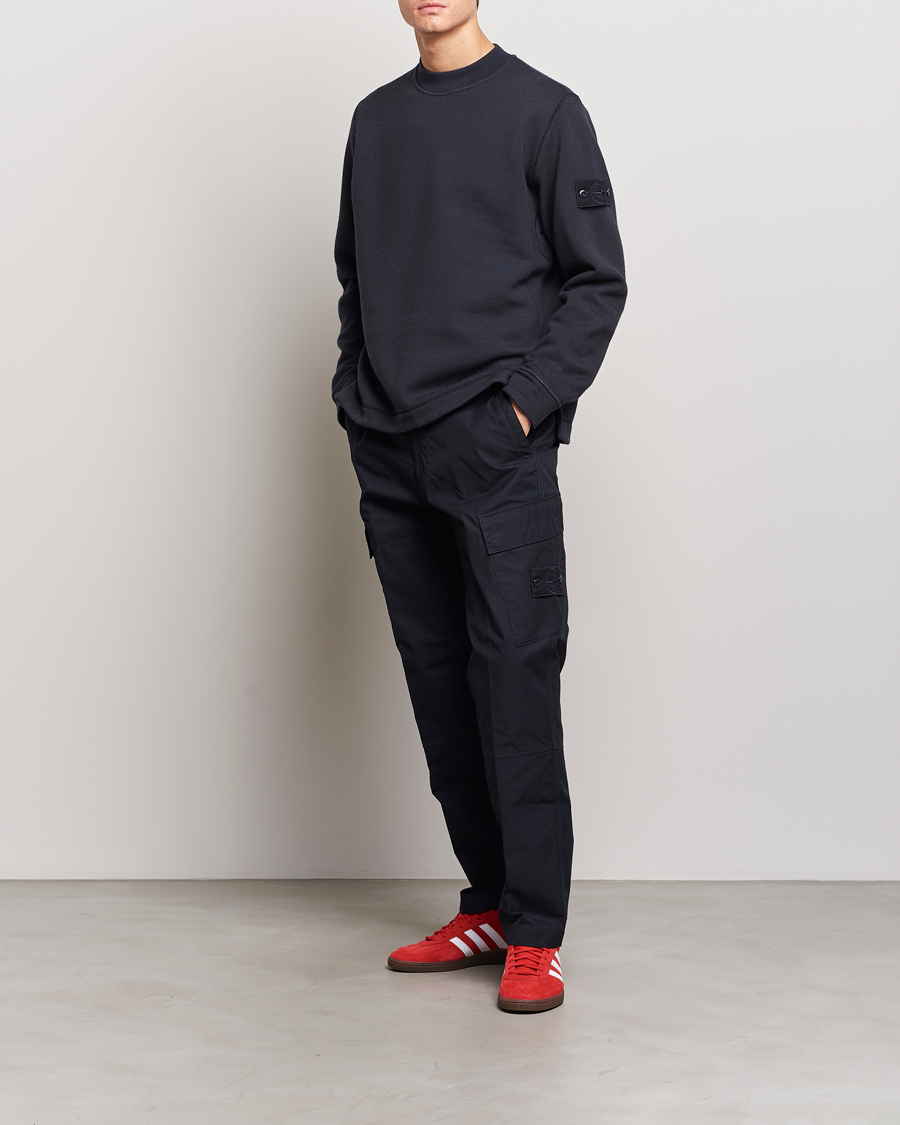 Herre | Gensere | Stone Island | Ghost Piece Wool Fleece Sweater Navy Blue