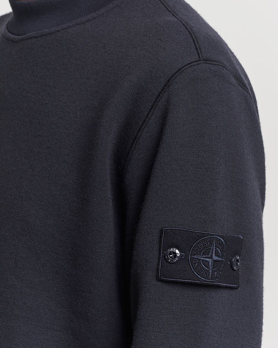 Herre | Gensere | Stone Island | Ghost Piece Wool Fleece Sweater Navy Blue
