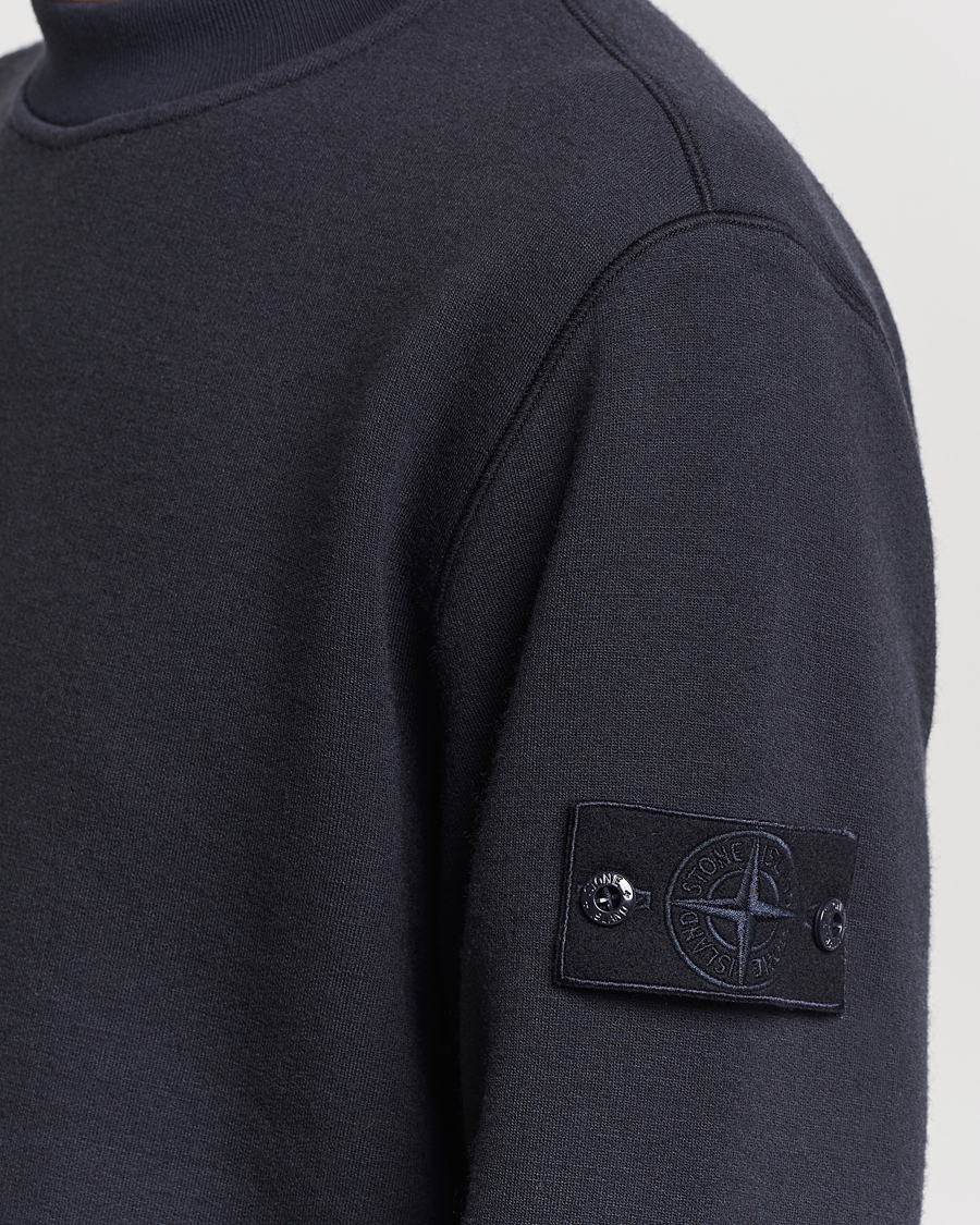 Herre | Gensere | Stone Island | Ghost Piece Wool Fleece Sweater Navy Blue