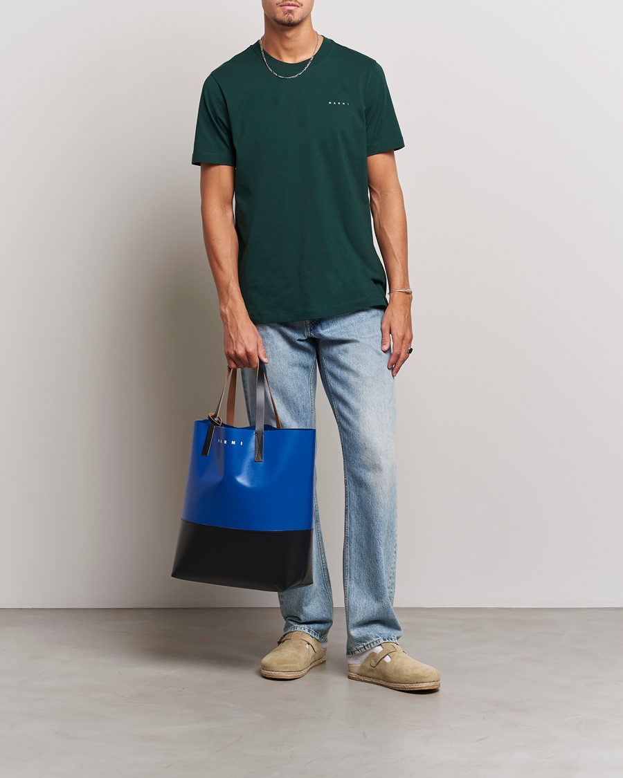 Herre | T-Shirts | Marni | Logo Embroidered T-Shirt Spherical Green