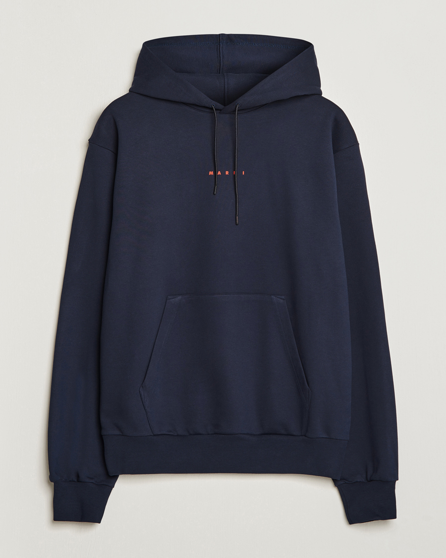 Herre | Gensere | Marni | Logo Applied Hoodie Navy