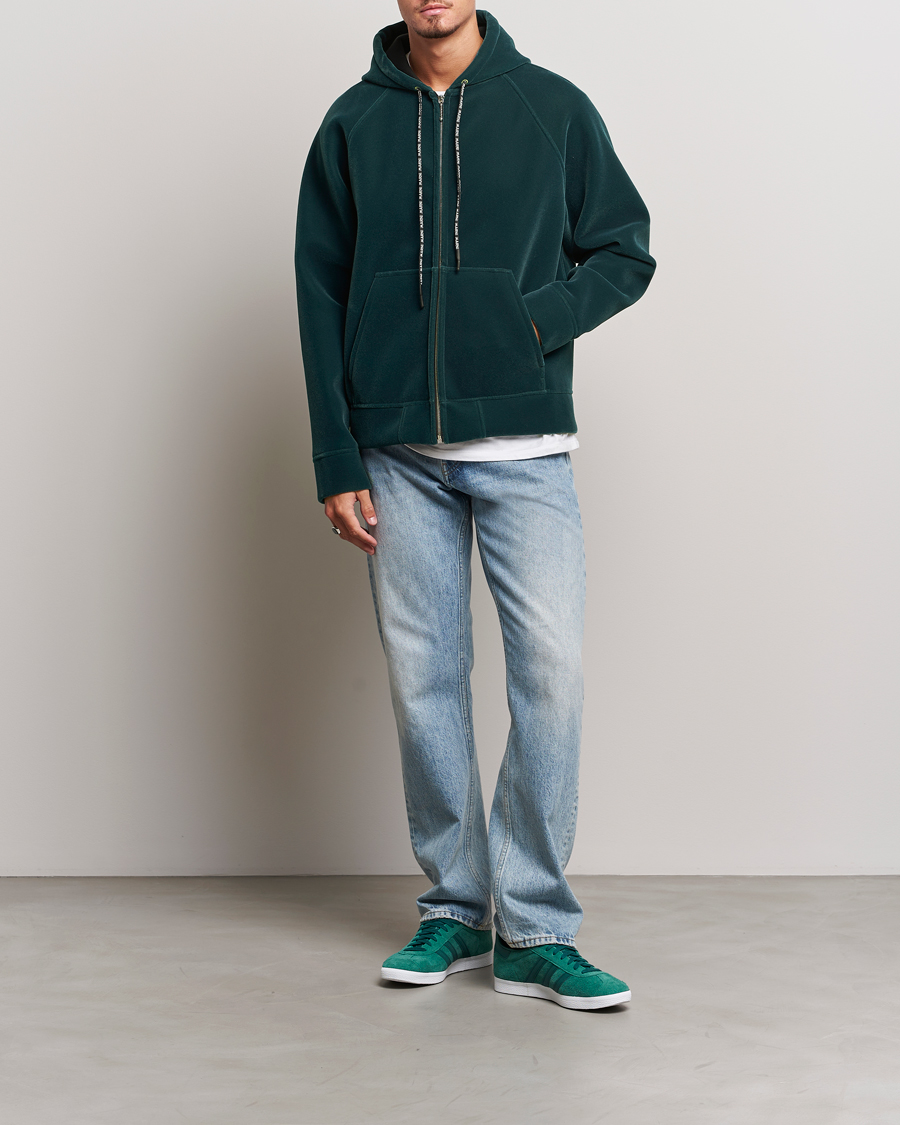 Herre | Gensere | Marni | Sponge Flock Full Zip Hoodie Spherical Green