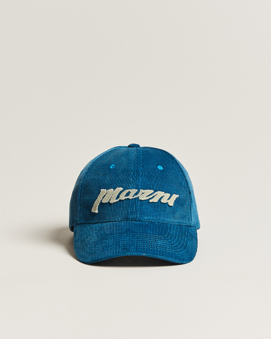 Herre | Marni Wale Corduroy Baseball Cap Royal | Marni | Wale Corduroy Baseball Cap Royal