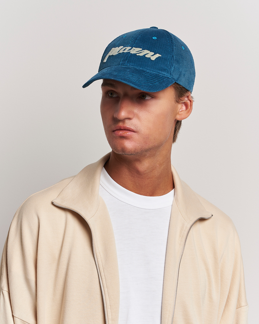 Herre | Marni Wale Corduroy Baseball Cap Royal | Marni | Wale Corduroy Baseball Cap Royal