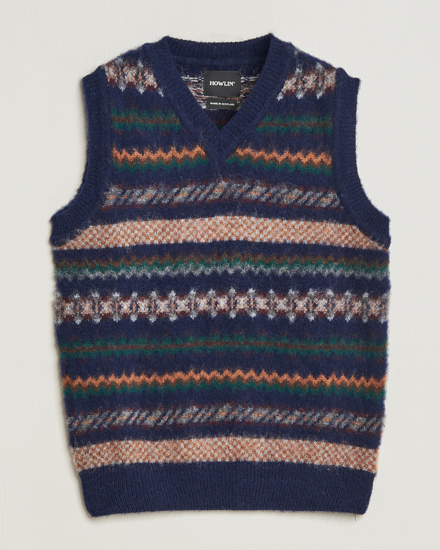 Herre | Gensere | Howlin' | Brushed Wool Vest Navy