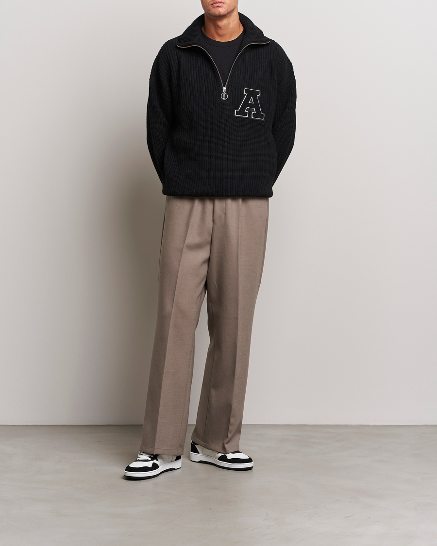 Herre | Gensere | Axel Arigato | Team Knitted Half Zip Black