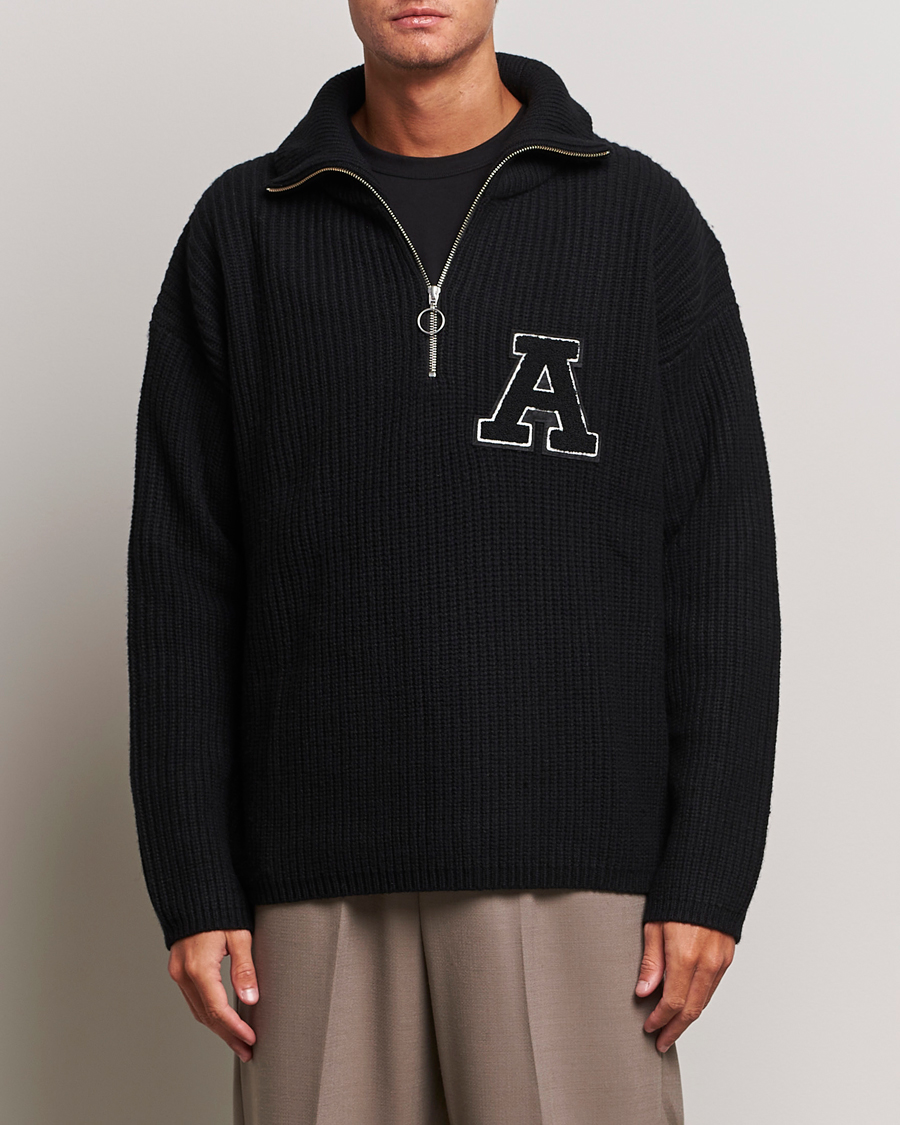 Herre | Axel Arigato | Axel Arigato | Team Knitted Half Zip Black