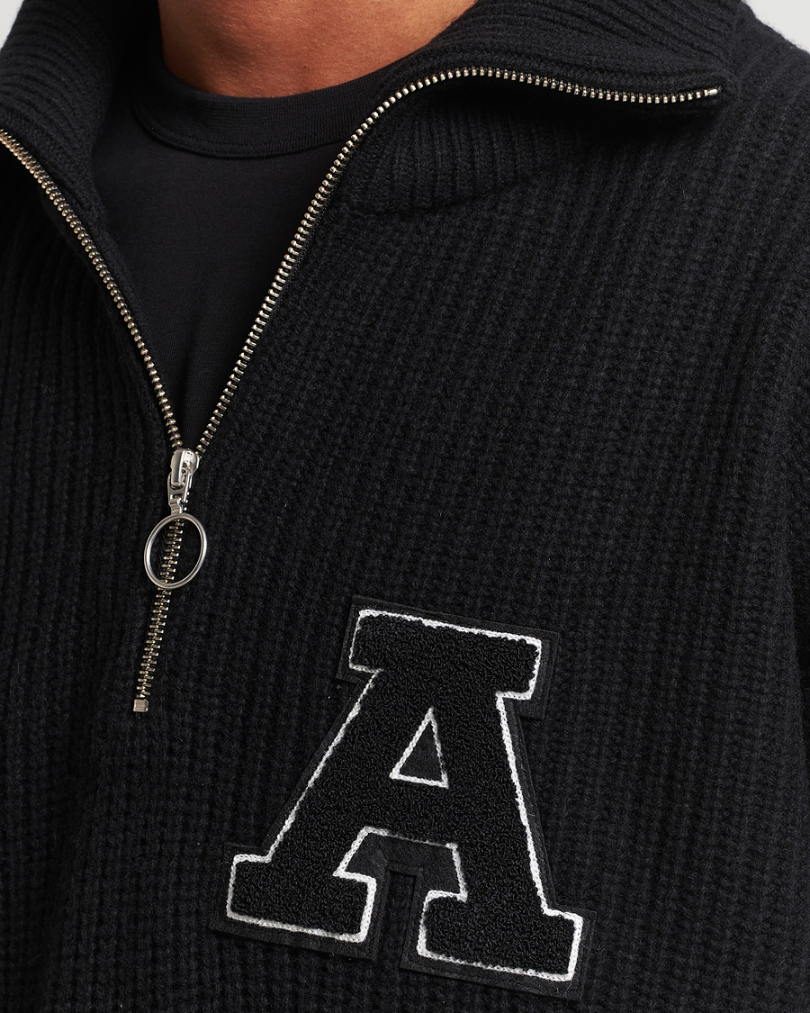 Herre | Gensere | Axel Arigato | Team Knitted Half Zip Black