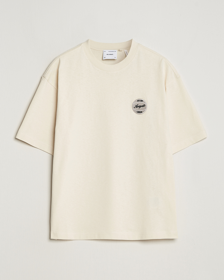 Herre | T-Shirts | Axel Arigato | Dunk Crew Neck T-Shirt Pale Beige