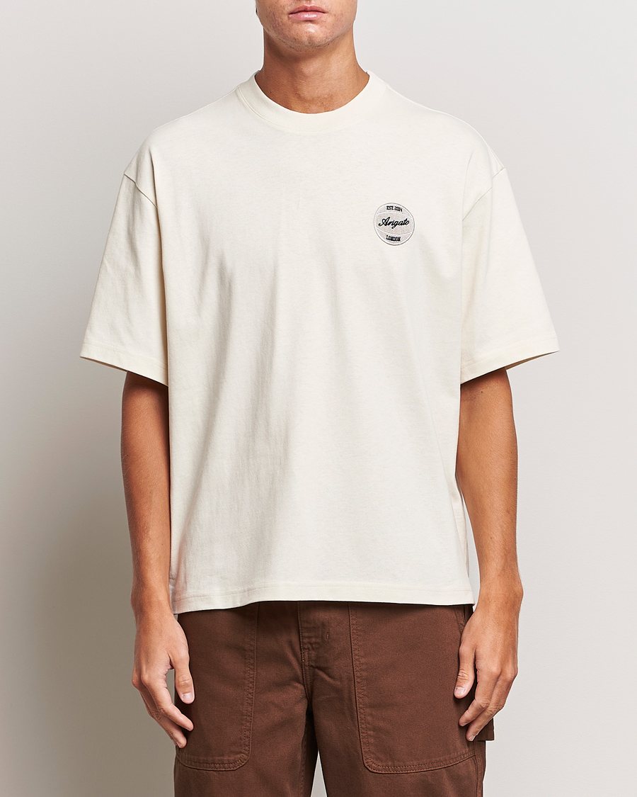 Herre |  | Axel Arigato | Dunk Crew Neck T-Shirt Pale Beige