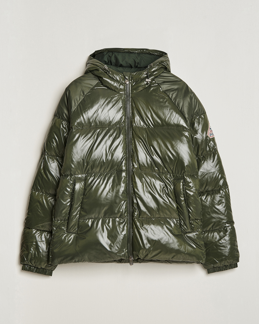Herre | Jakker | Pyrenex | Sten Hooded Puffer Jacket Deep Khaki