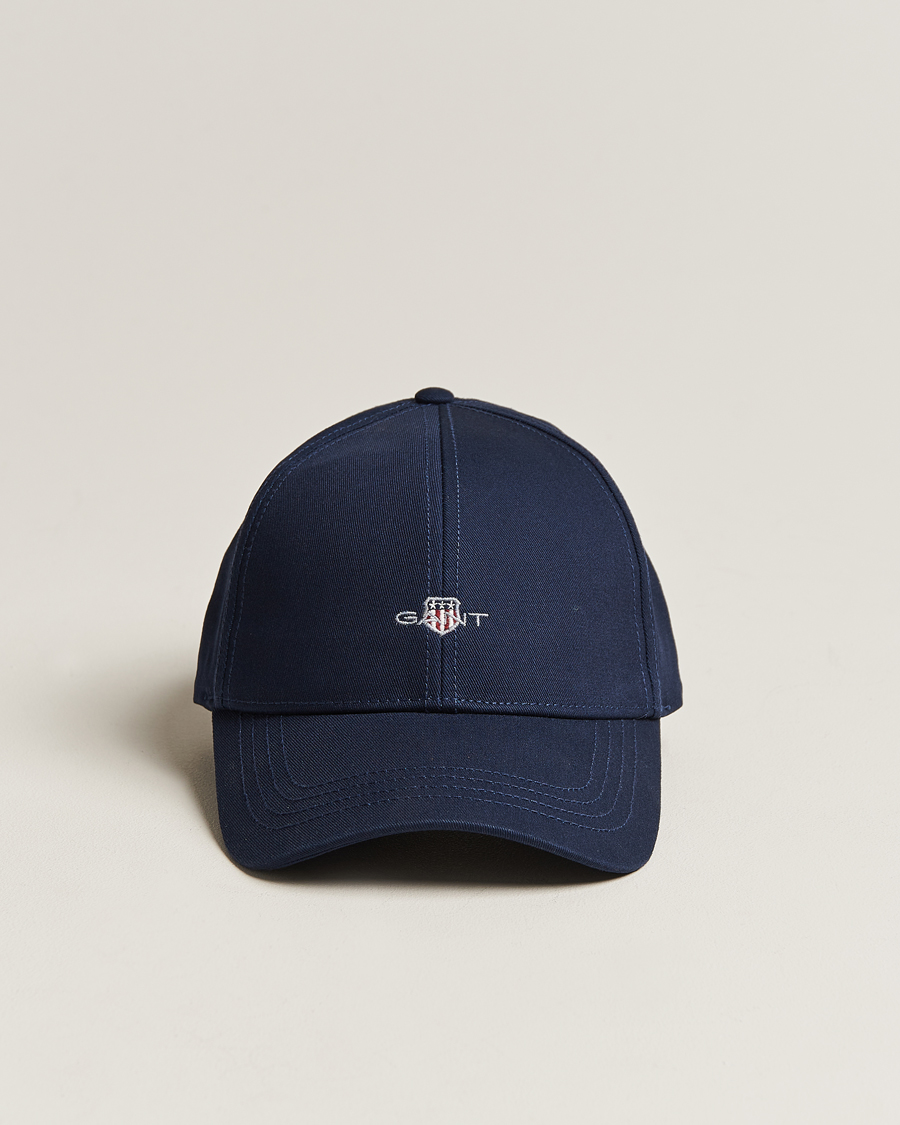 Herre | GANT High Cotton Twill Cap Marine | GANT | High Cotton Twill Cap Marine