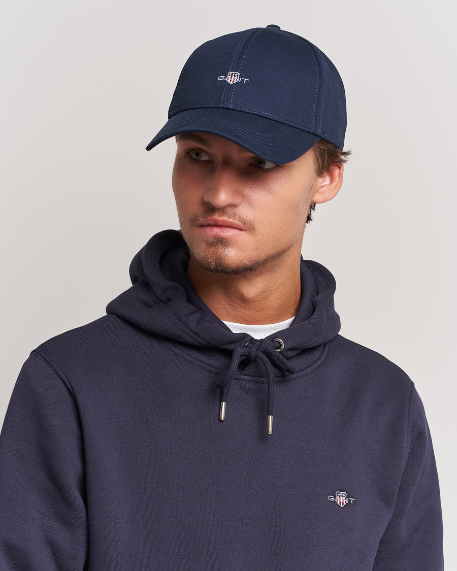 Herre | GANT High Cotton Twill Cap Marine | GANT | High Cotton Twill Cap Marine