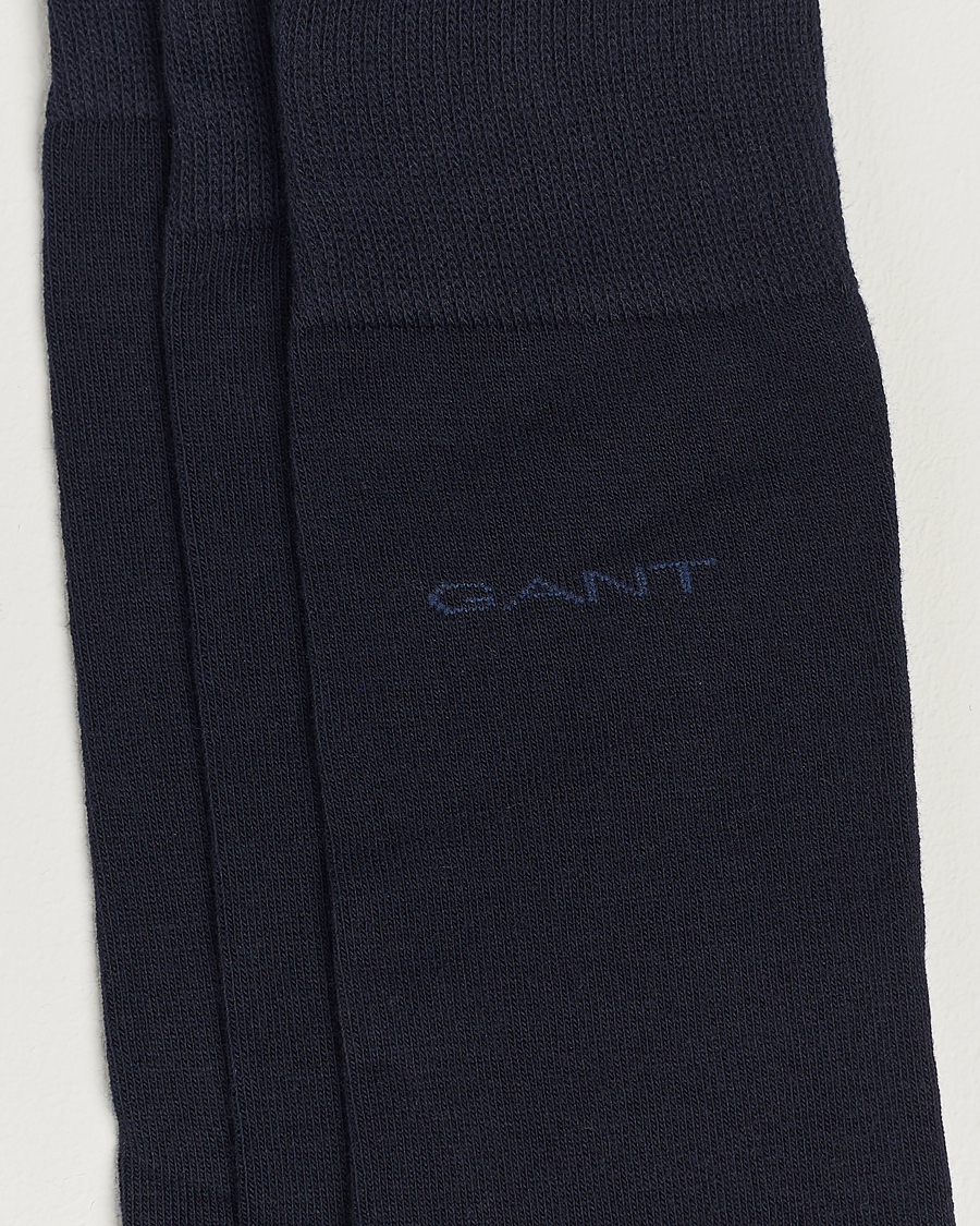 Herre | Undertøy | Gant | 3-Pack Cotton Socks Marine