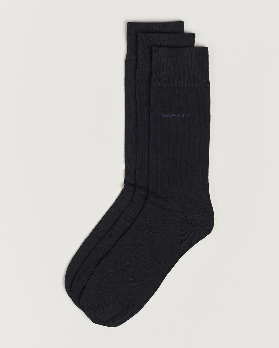 Herre | Undertøy | Gant | 3-Pack Cotton Socks Black