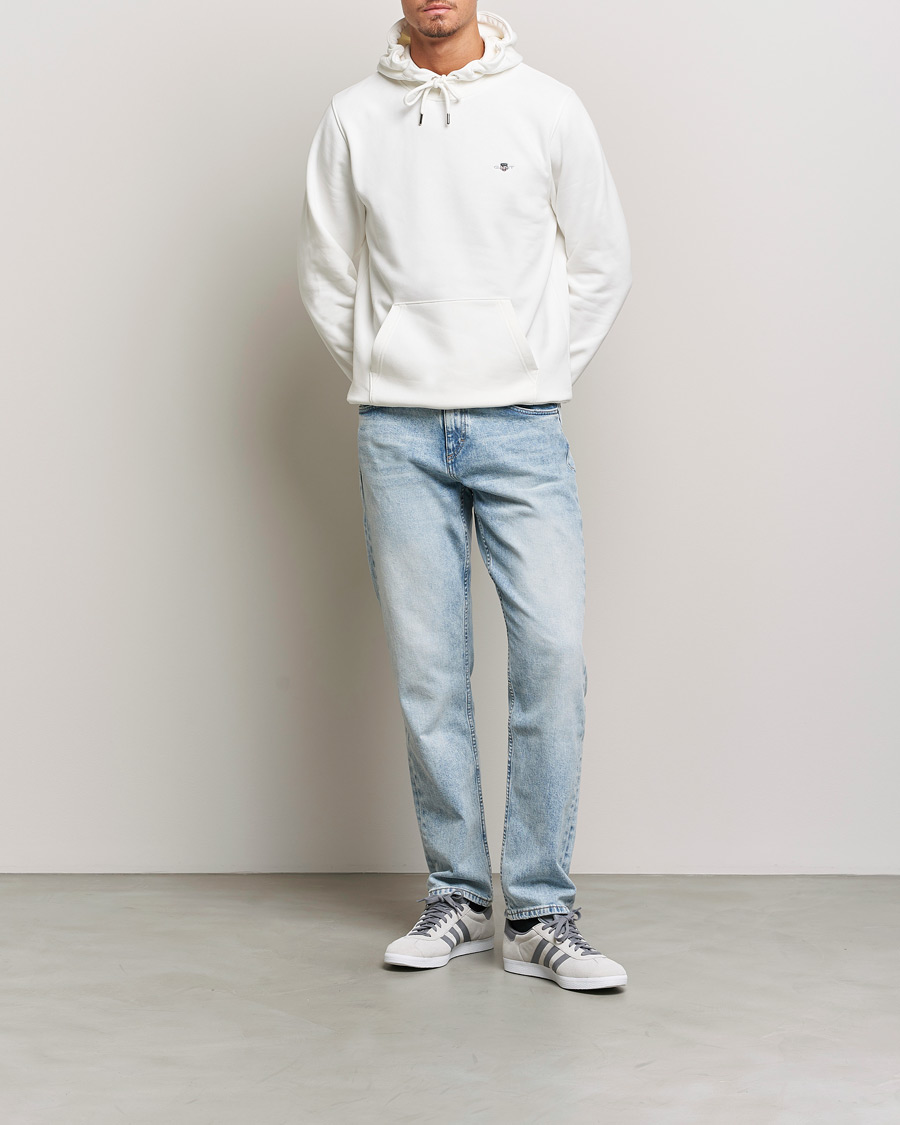 Herre | Gensere | GANT | Original Shield Logo Hoodie Eggshell