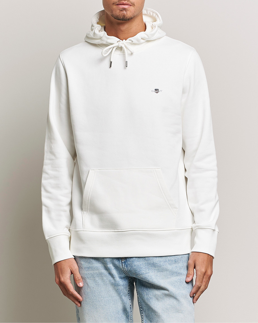 Herre | Gensere | GANT | Original Shield Logo Hoodie Eggshell