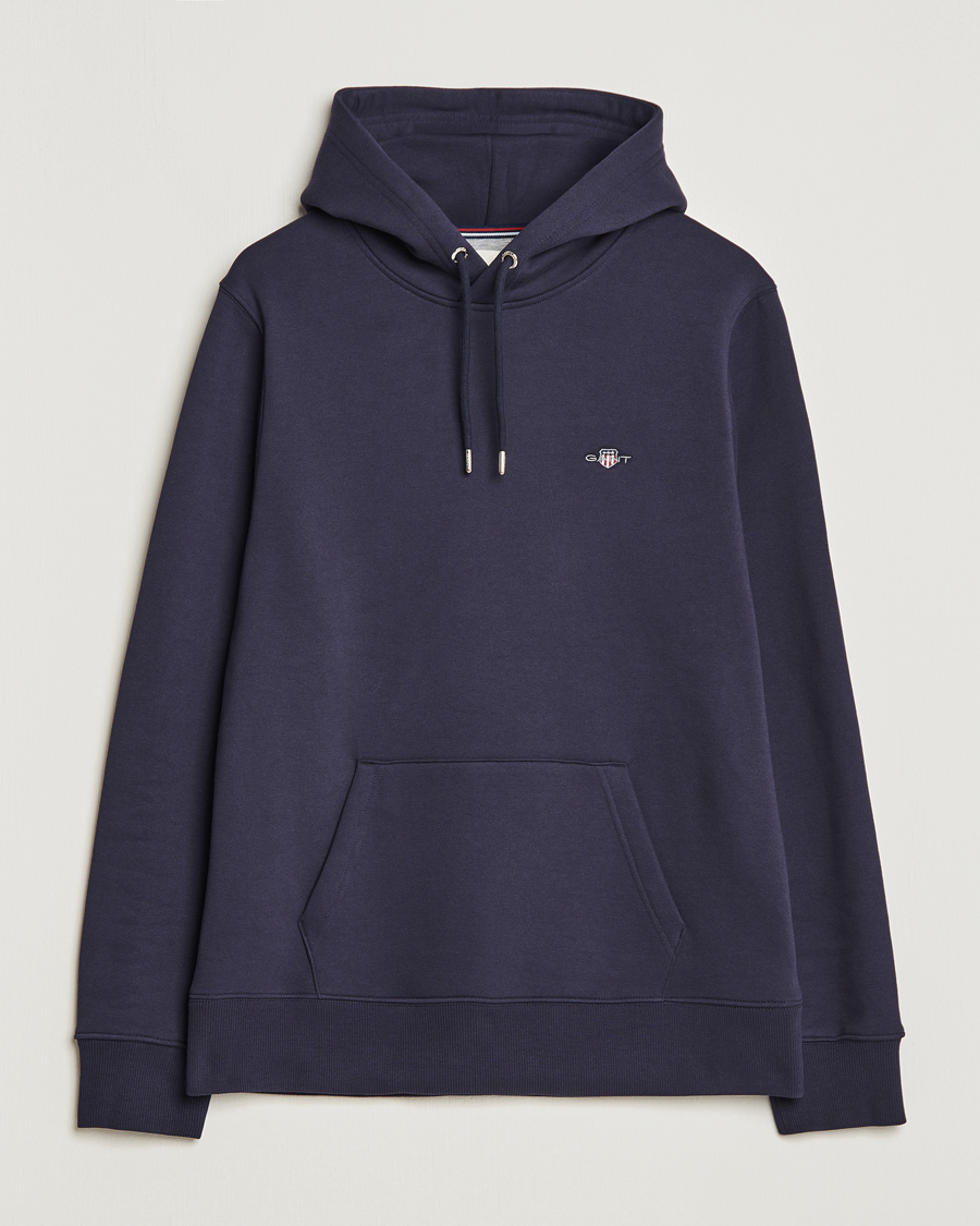 Herre | Gensere | GANT | Original Shield Logo Hoodie Evening Blue