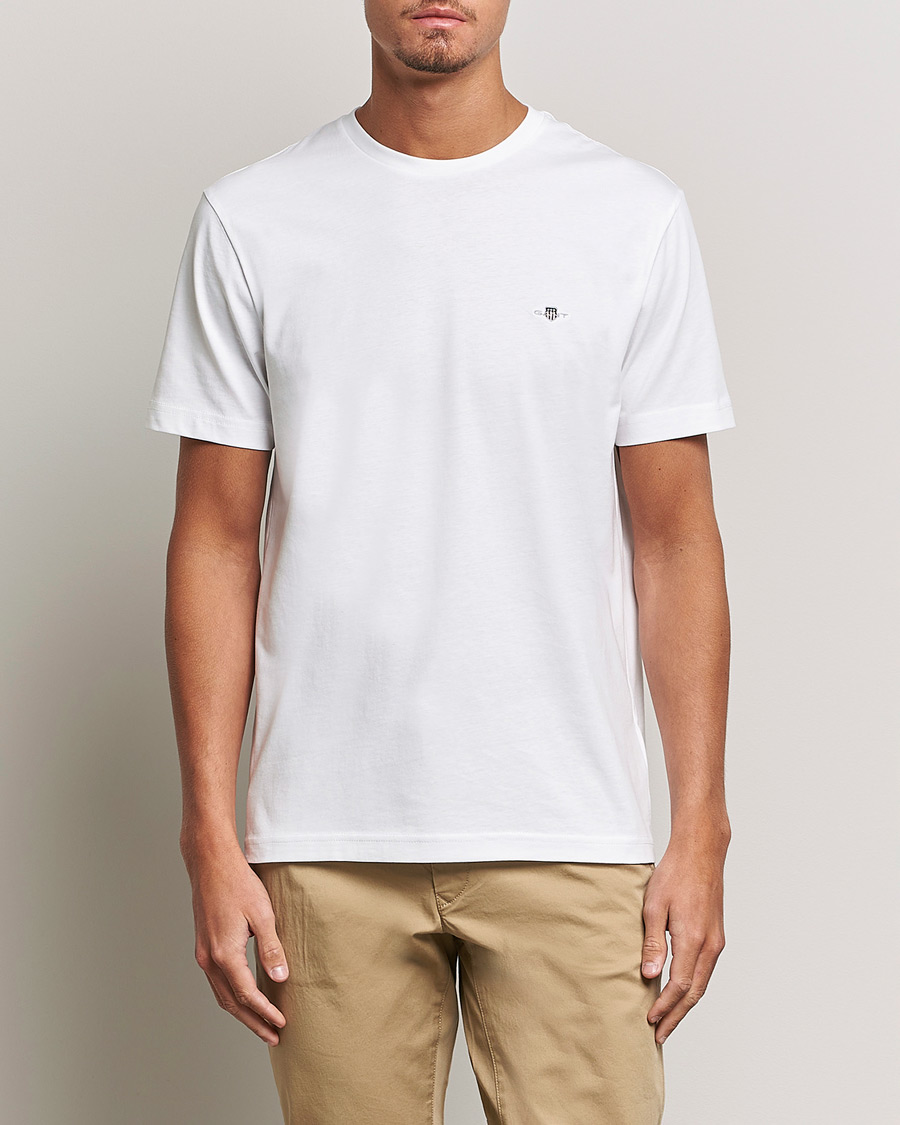 Herre | Hvite t-shirts | GANT | The Original Solid T-Shirt White