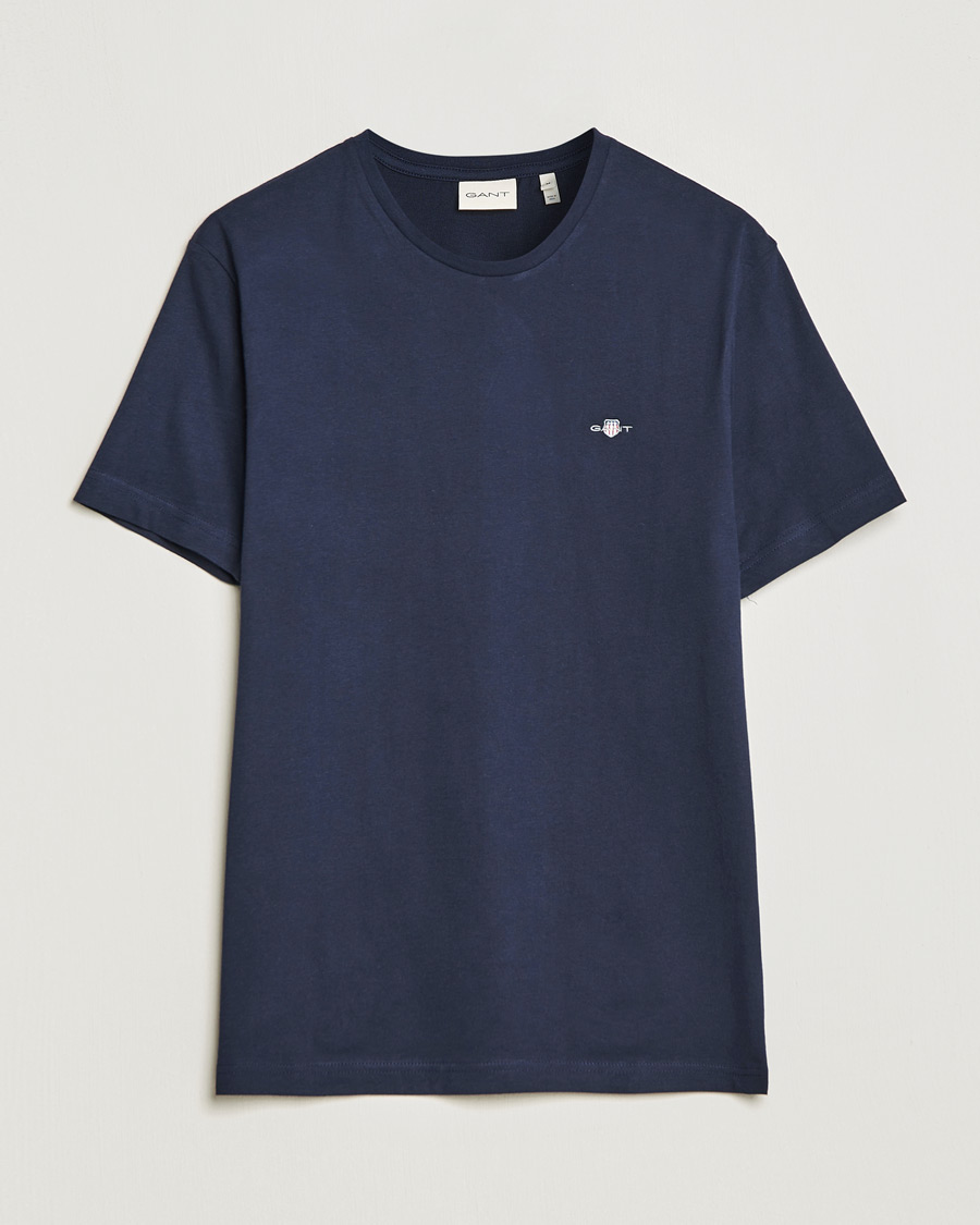 Herre | T-Shirts | GANT | The Original Solid T-Shirt Evening Blue
