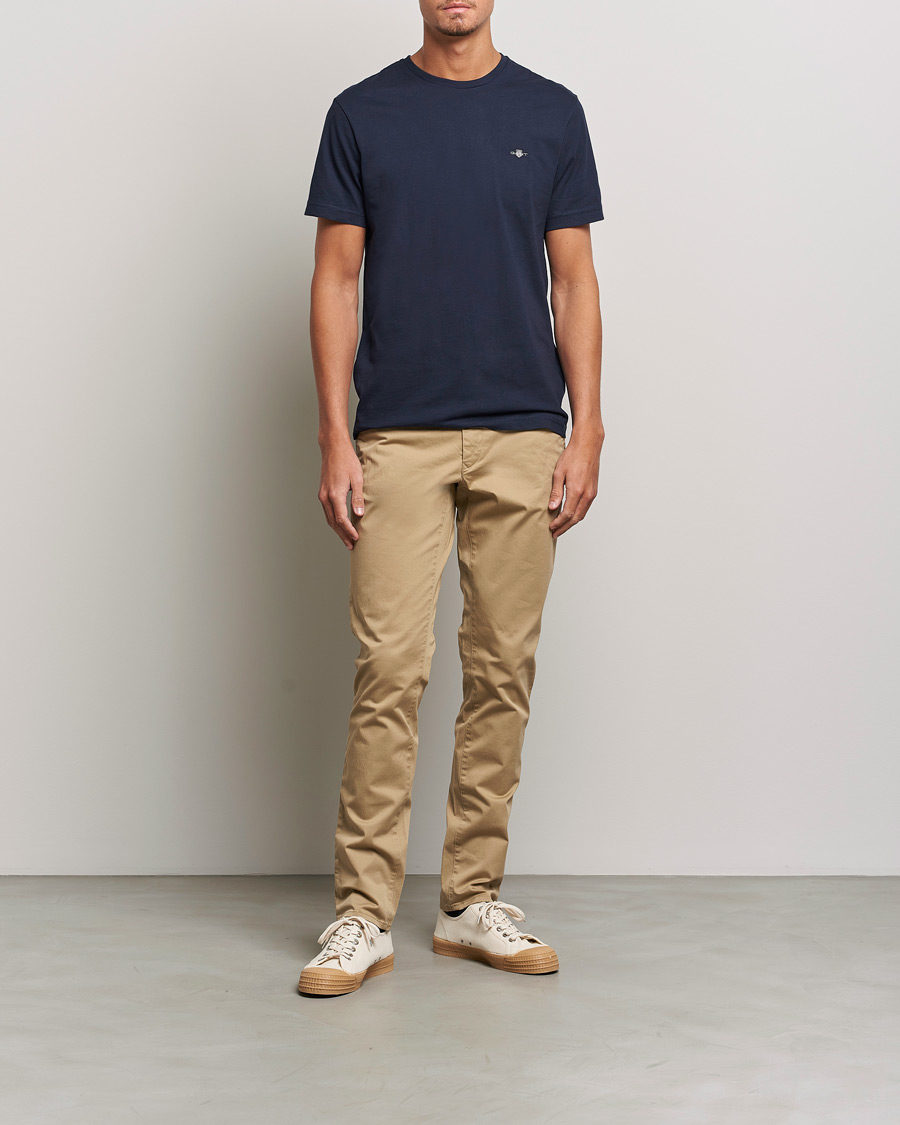 Herre | T-Shirts | Gant | The Original Solid T-Shirt Evening Blue
