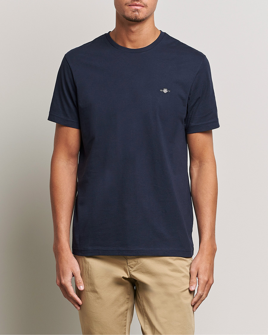 Herre | T-Shirts | Gant | The Original Solid T-Shirt Evening Blue