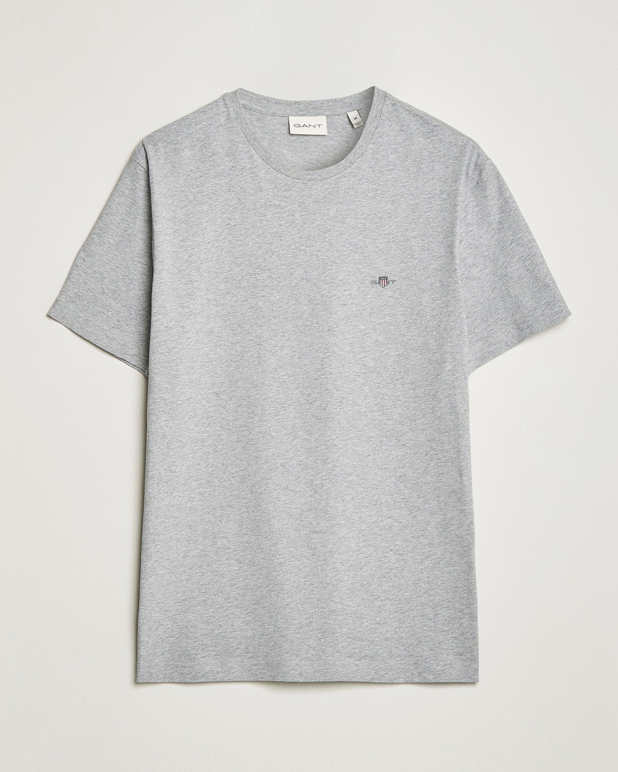 Herre | T-Shirts | Gant | The Original Solid T-Shirt Grey Melange