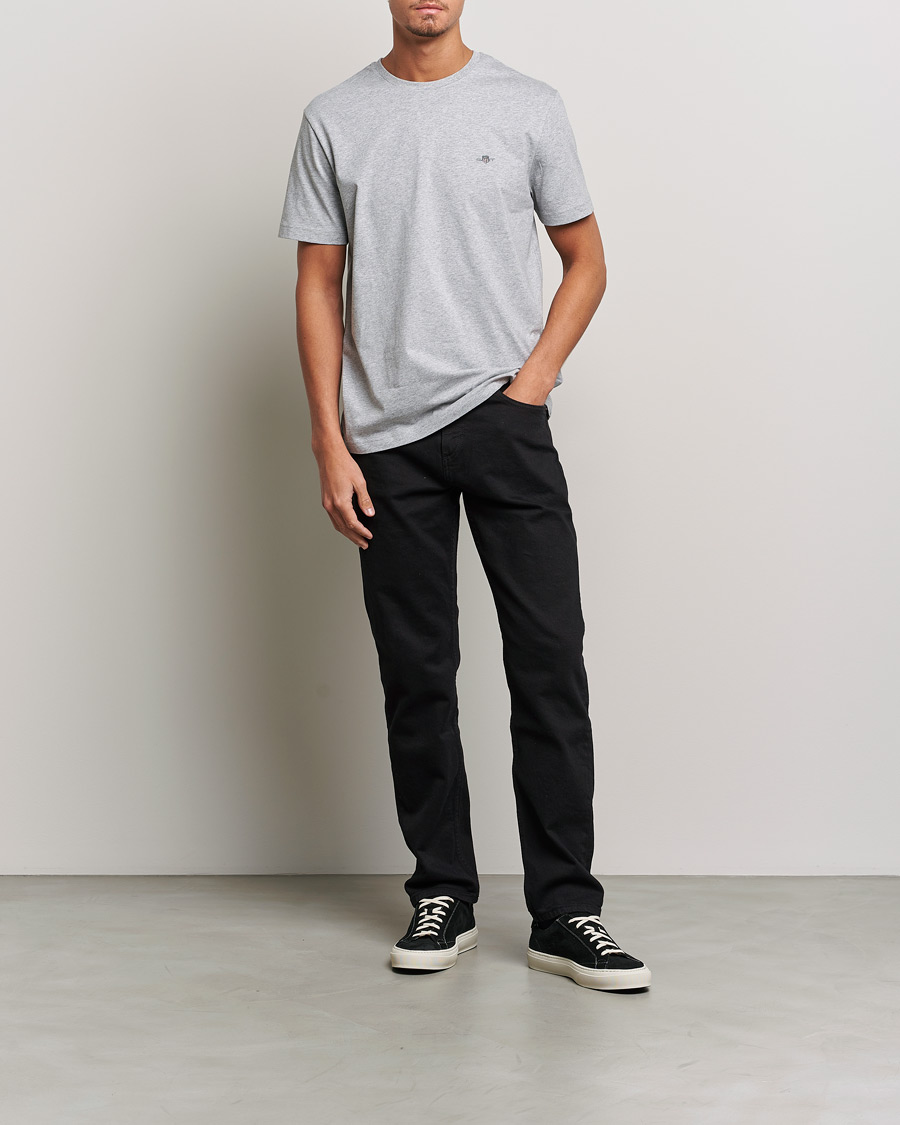Herre | T-Shirts | Gant | The Original Solid T-Shirt Grey Melange