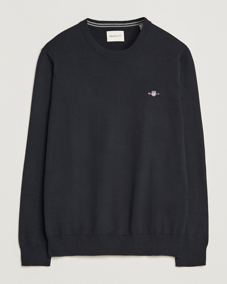 Herre | Gensere | GANT | Classic Cotton Crew Neck Black