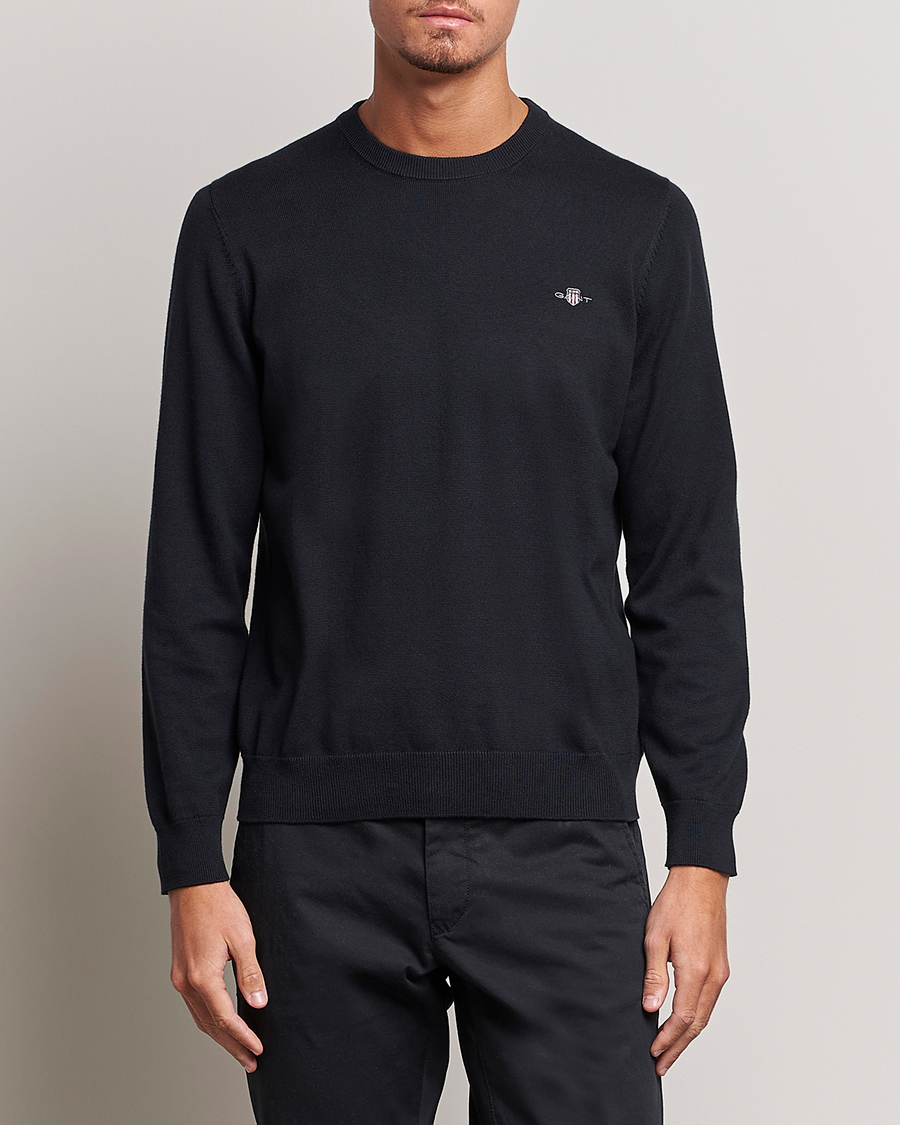 Herre | Gensere | Gant | Classic Cotton Crew Neck Black