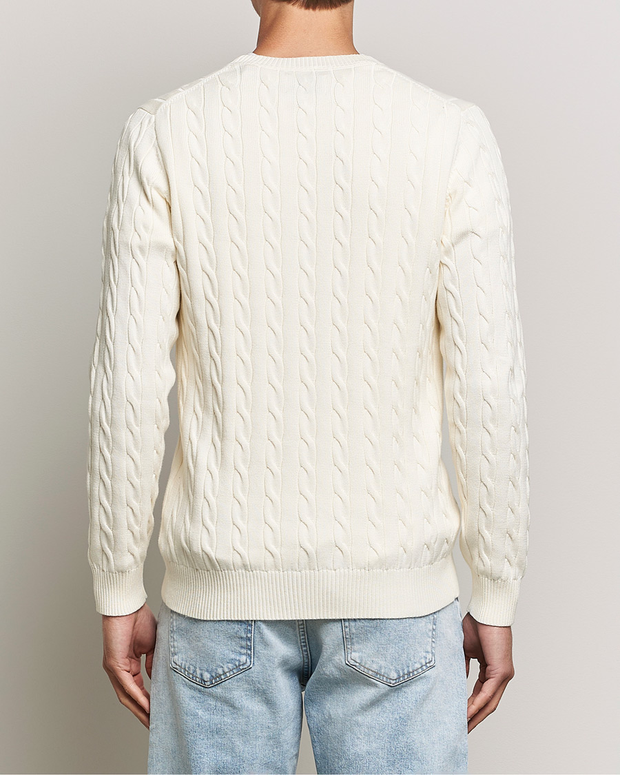 Herre | Gensere | Gant | Cotton Cable Crew Neck Cream