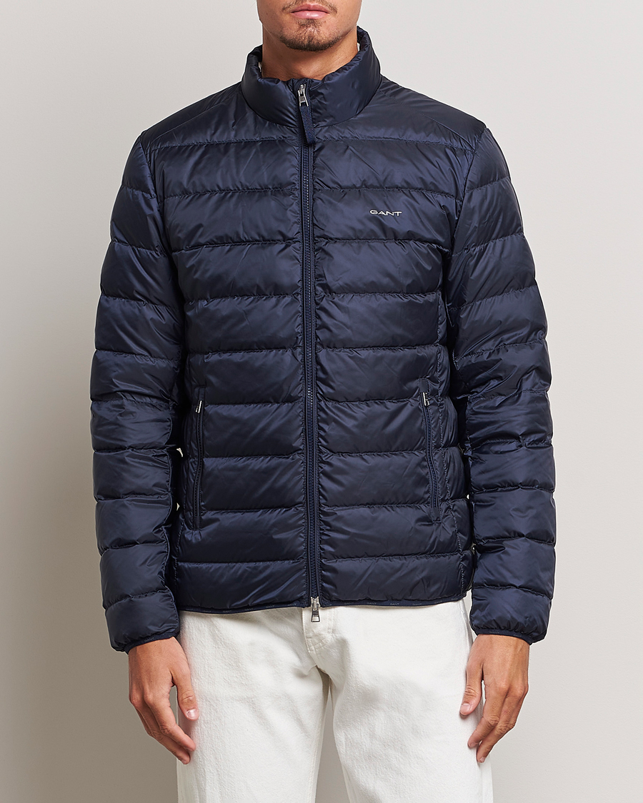 Herre | GANT | GANT | The Light Down Jacket Evening Blue