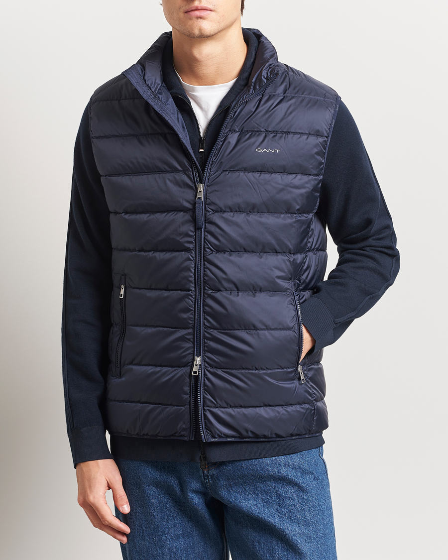 Herre |  | GANT | The Light Down Gilet Evening Blue