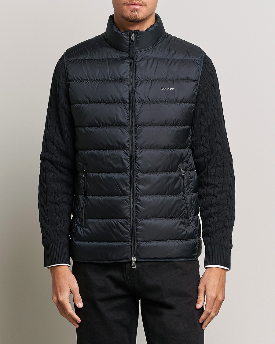 Herre | Høstjakker | GANT | The Light Down Gilet Black