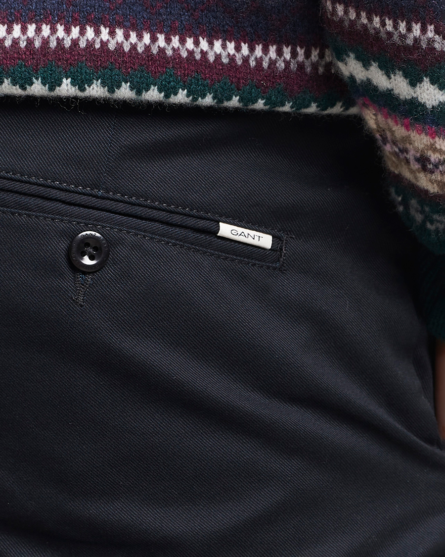 Herre | Bukser | GANT | Slim Fit Tech Prep Chino Black