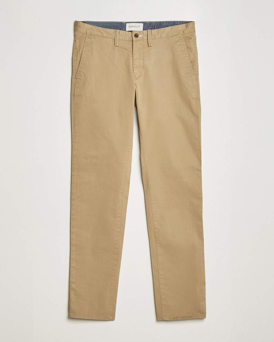 Herre | Bukser | Gant | Slim Fit Twill Chino Dark Khaki