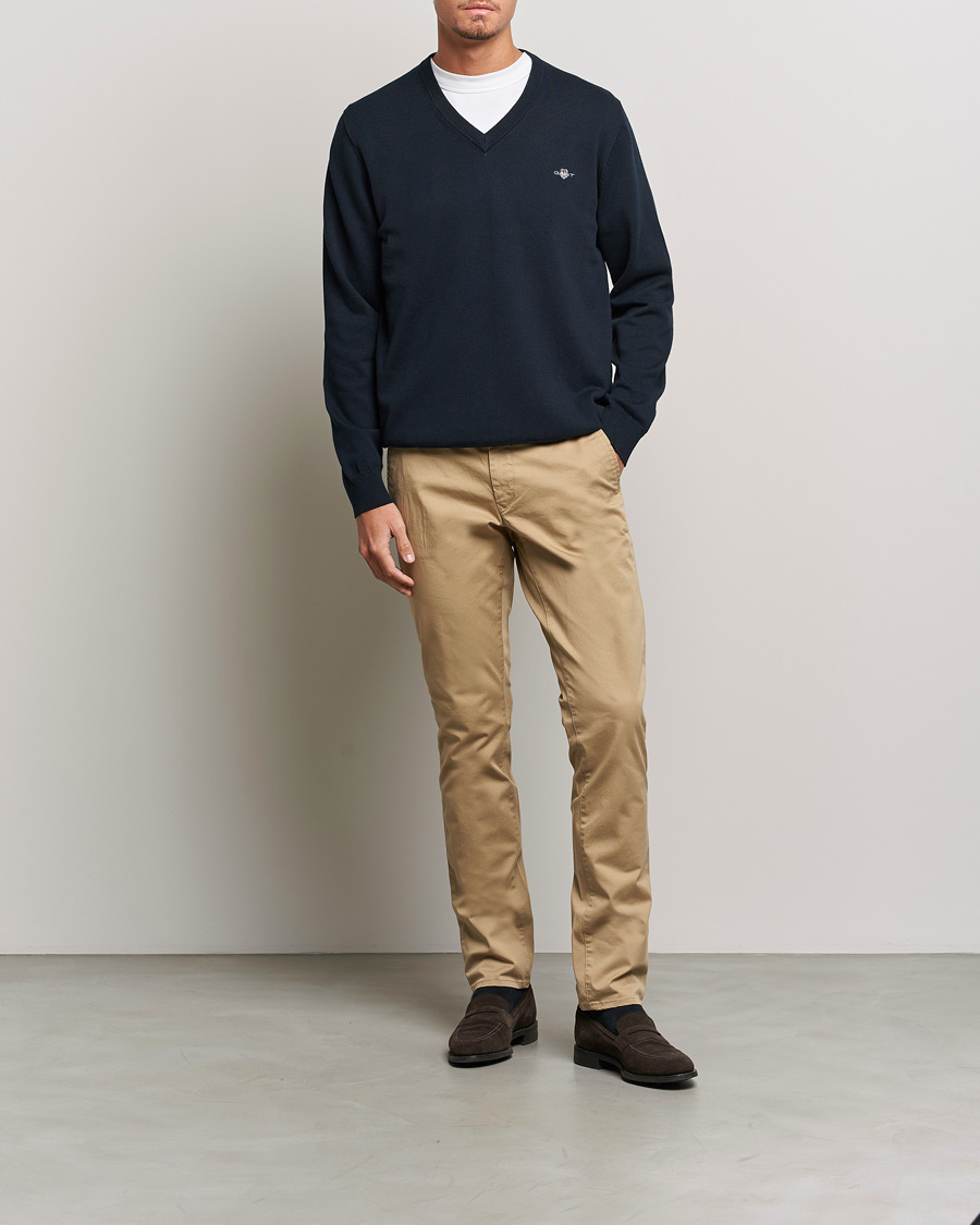 Herre | Bukser | Gant | Slim Fit Twill Chino Dark Khaki