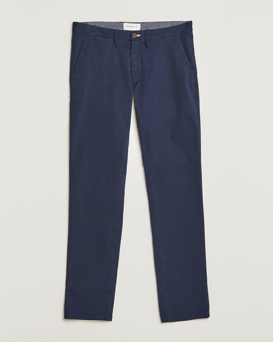 Herre | Bukser | GANT | Slim Fit Twill Chino Marine