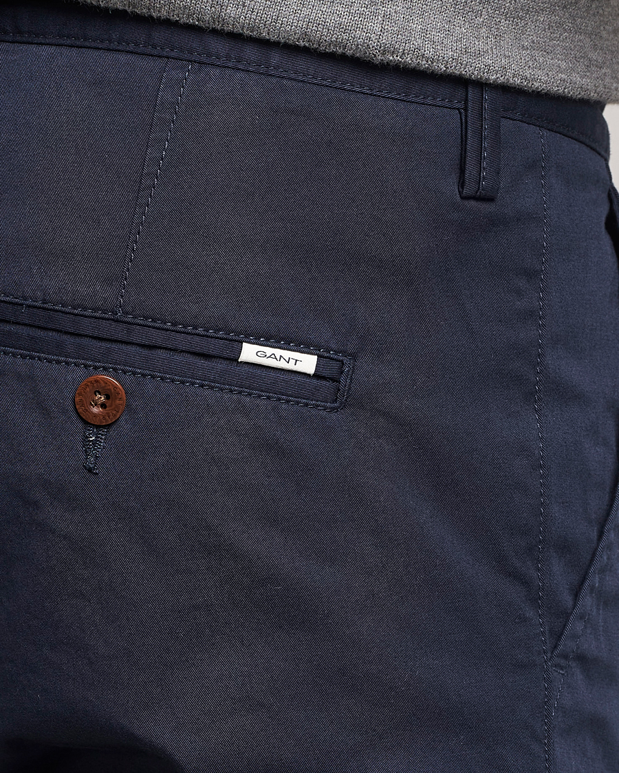 Herre | Bukser | GANT | Slim Fit Twill Chino Marine