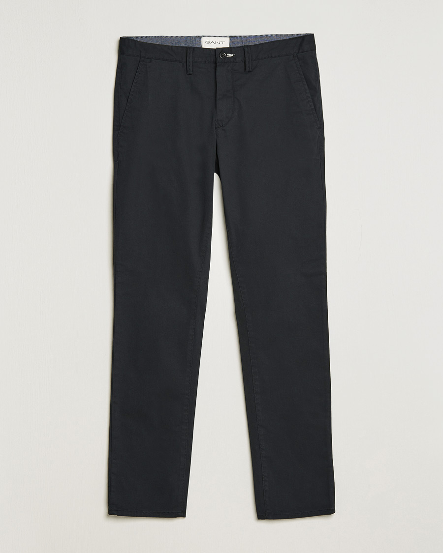 Herre | Bukser | GANT | Slim Fit Twill Chino Black