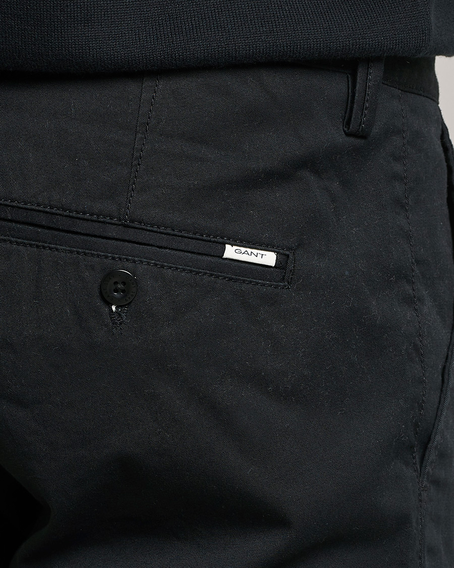 Herre | Bukser | GANT | Slim Fit Twill Chino Black