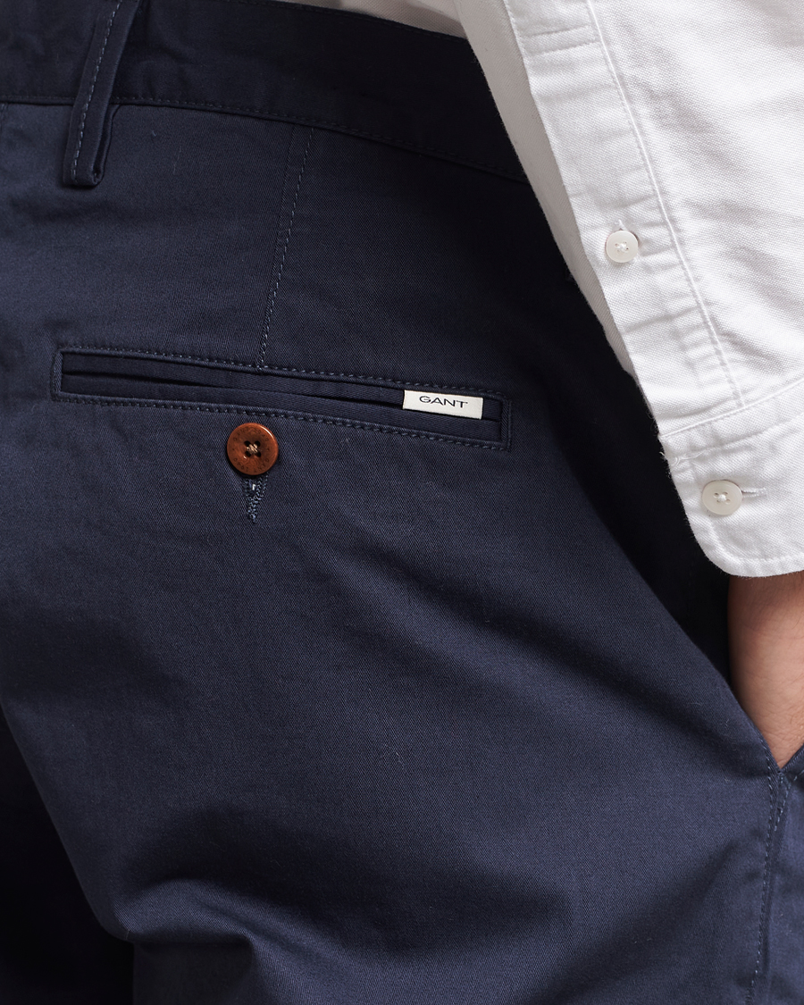 Herre | Bukser | GANT | Regular Fit Twill Chino Marine