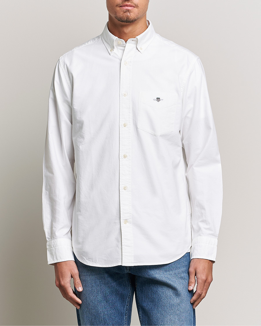 Herre | Skjorter | Gant | Regular Fit Oxford Shirt White