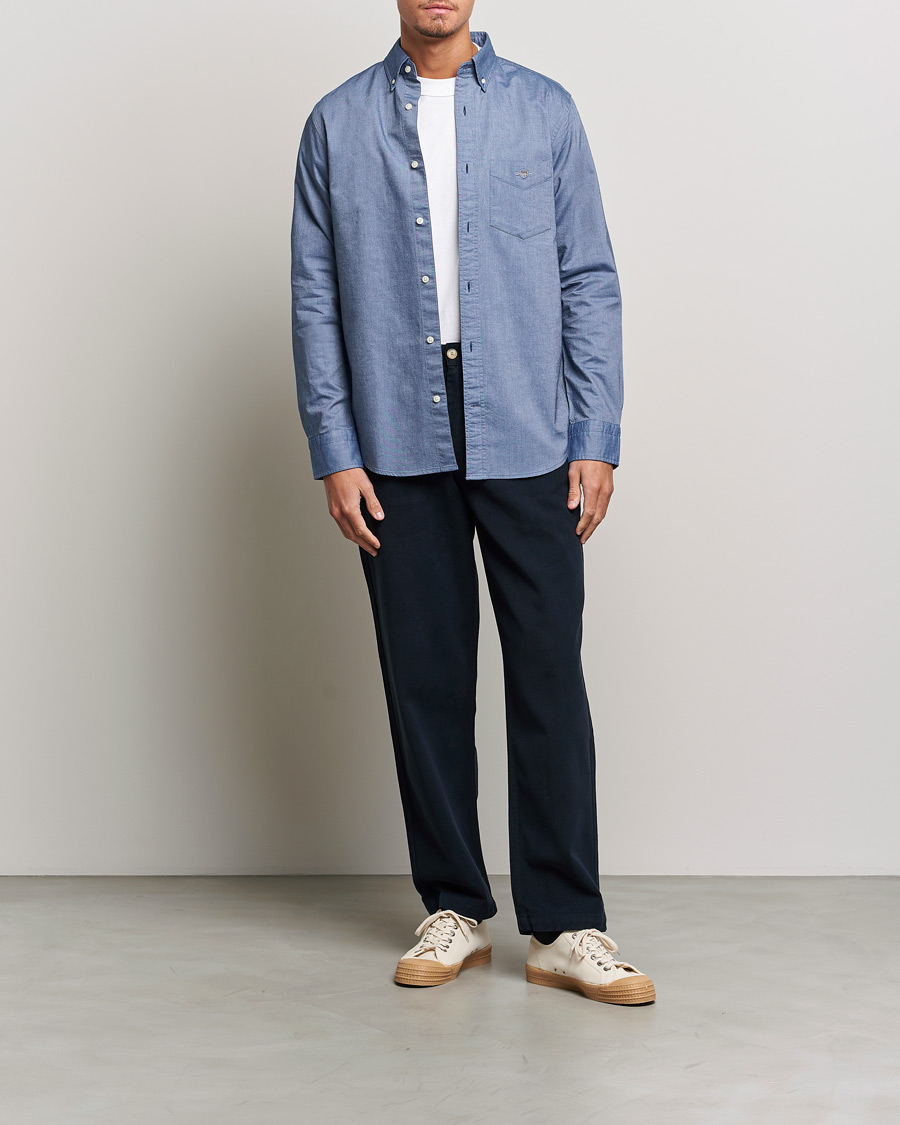 Herre | Skjorter | Gant | Regular Fit Oxford Shirt Persian Blue