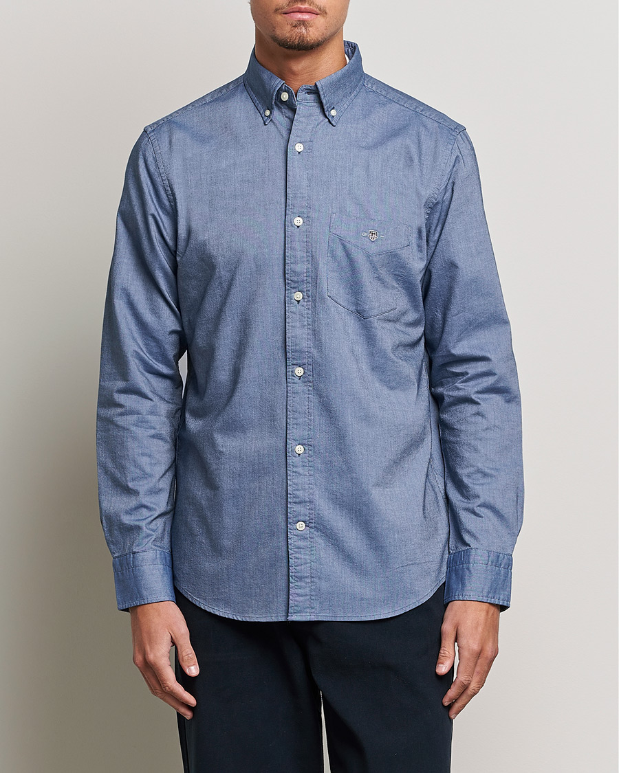 Herre | Casual | GANT | Regular Fit Oxford Shirt Persian Blue