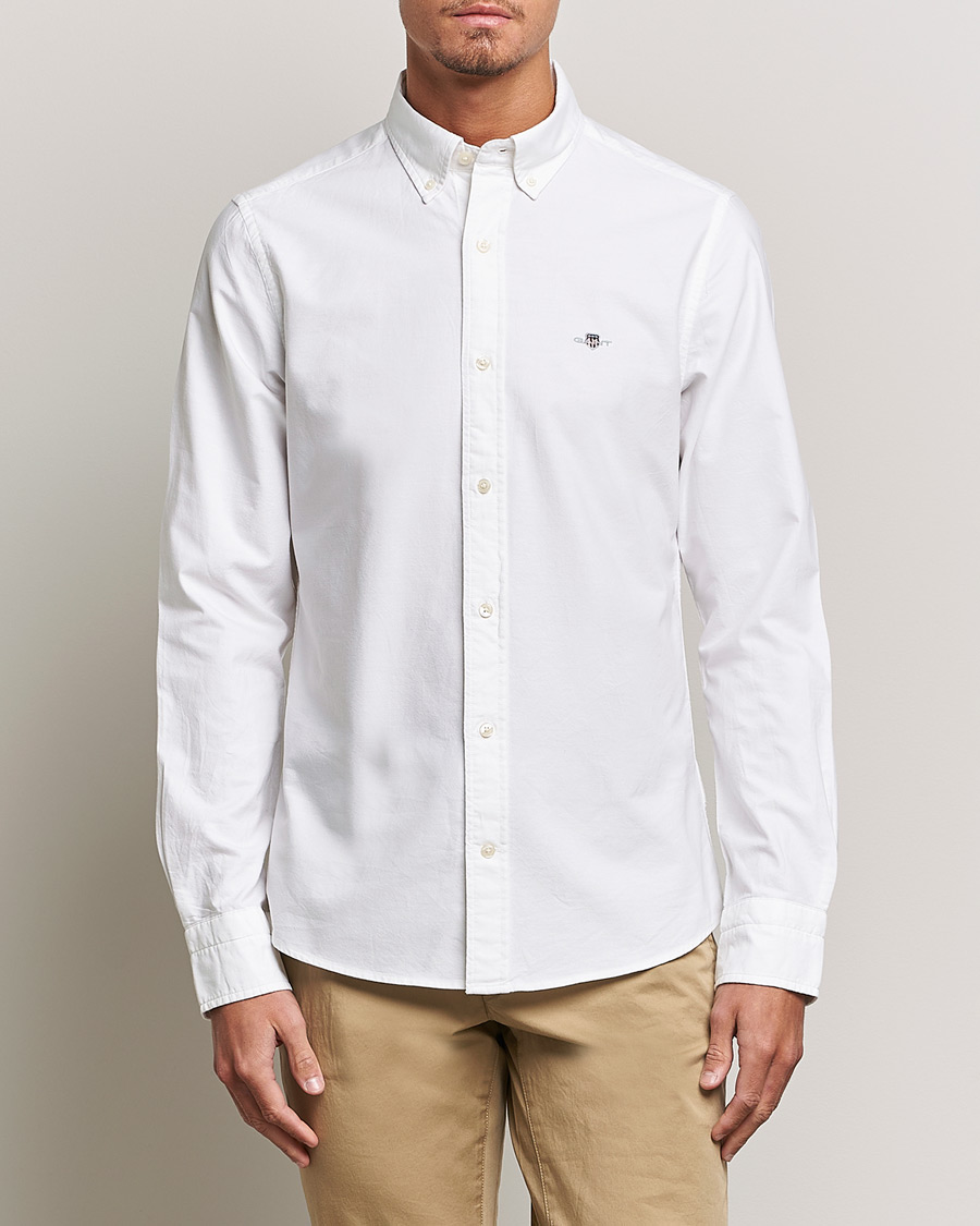 Herre | Preppy Authentic | GANT | Slim Fit Oxford Shirt White