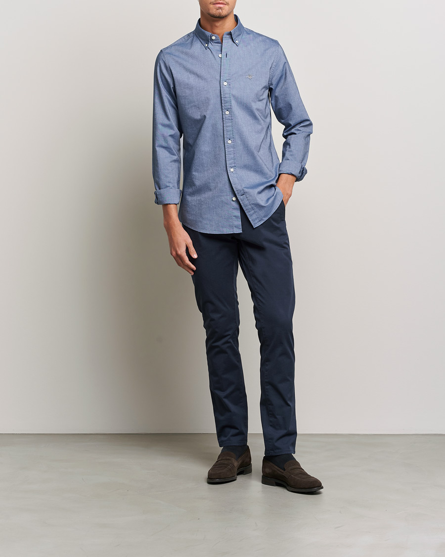 Herre | Skjorter | Gant | Slim Fit Oxford Shirt Persian Blue