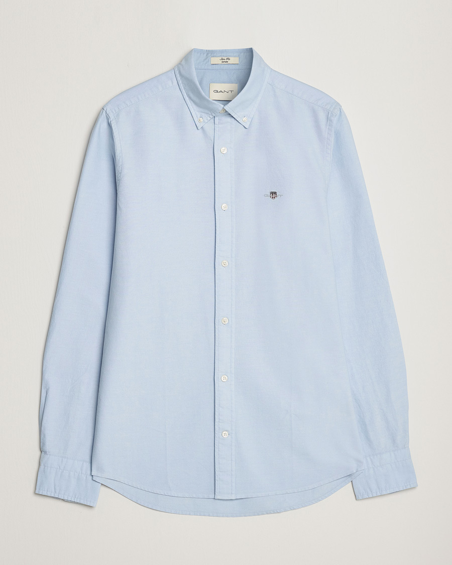 Herre | Skjorter | GANT | Slim Fit Oxford Shirt Light Blue